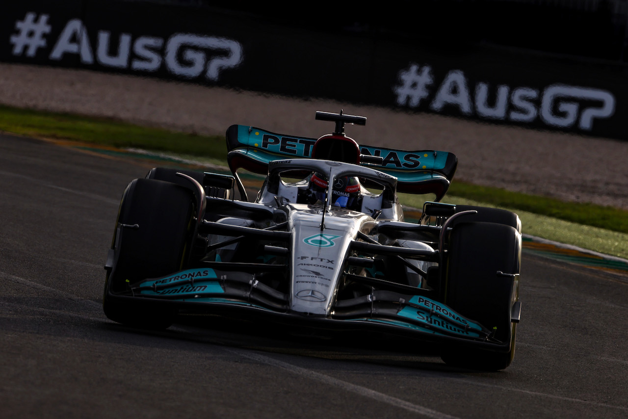 GP AUSTRALIA, George Russell (GBR), Mercedes AMG F1 
08.04.2022. Formula 1 World Championship, Rd 3, Australian Grand Prix, Albert Park, Melbourne, Australia, Practice Day.
- www.xpbimages.com, EMail: requests@xpbimages.com © Copyright: Charniaux / XPB Images