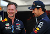 GP AUSTRALIA, (L to R): Christian Horner (GBR) Red Bull Racing Team Principal with Sergio Perez (MEX) Red Bull Racing.
08.04.2022. Formula 1 World Championship, Rd 3, Australian Grand Prix, Albert Park, Melbourne, Australia, Practice Day.
 - www.xpbimages.com, EMail: requests@xpbimages.com © Copyright: Coates / XPB Images