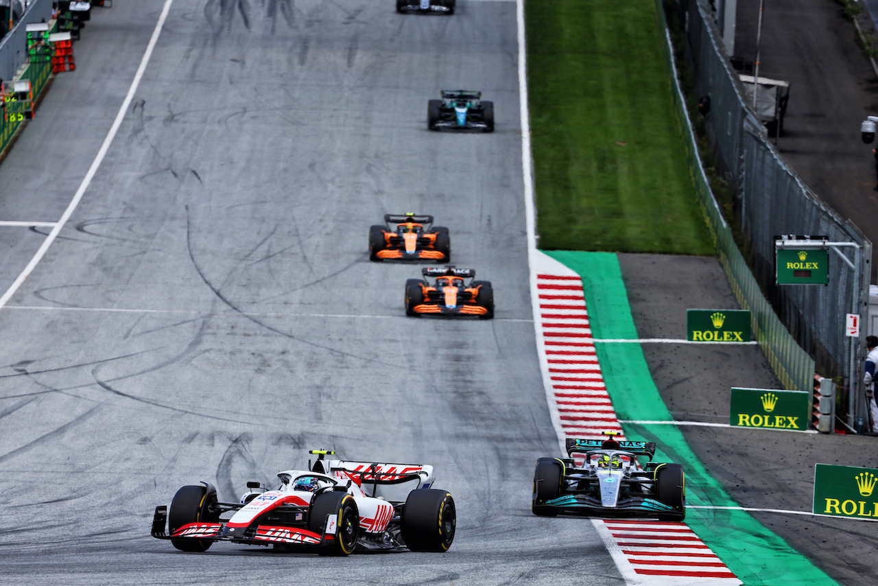 GP AUSTRIA, Mick Schumacher (GER) Haas VF-22.
10.07.2022. Formula 1 World Championship, Rd 11, Austrian Grand Prix, Spielberg, Austria, Gara Day.
- www.xpbimages.com, EMail: requests@xpbimages.com © Copyright: Batchelor / XPB Images