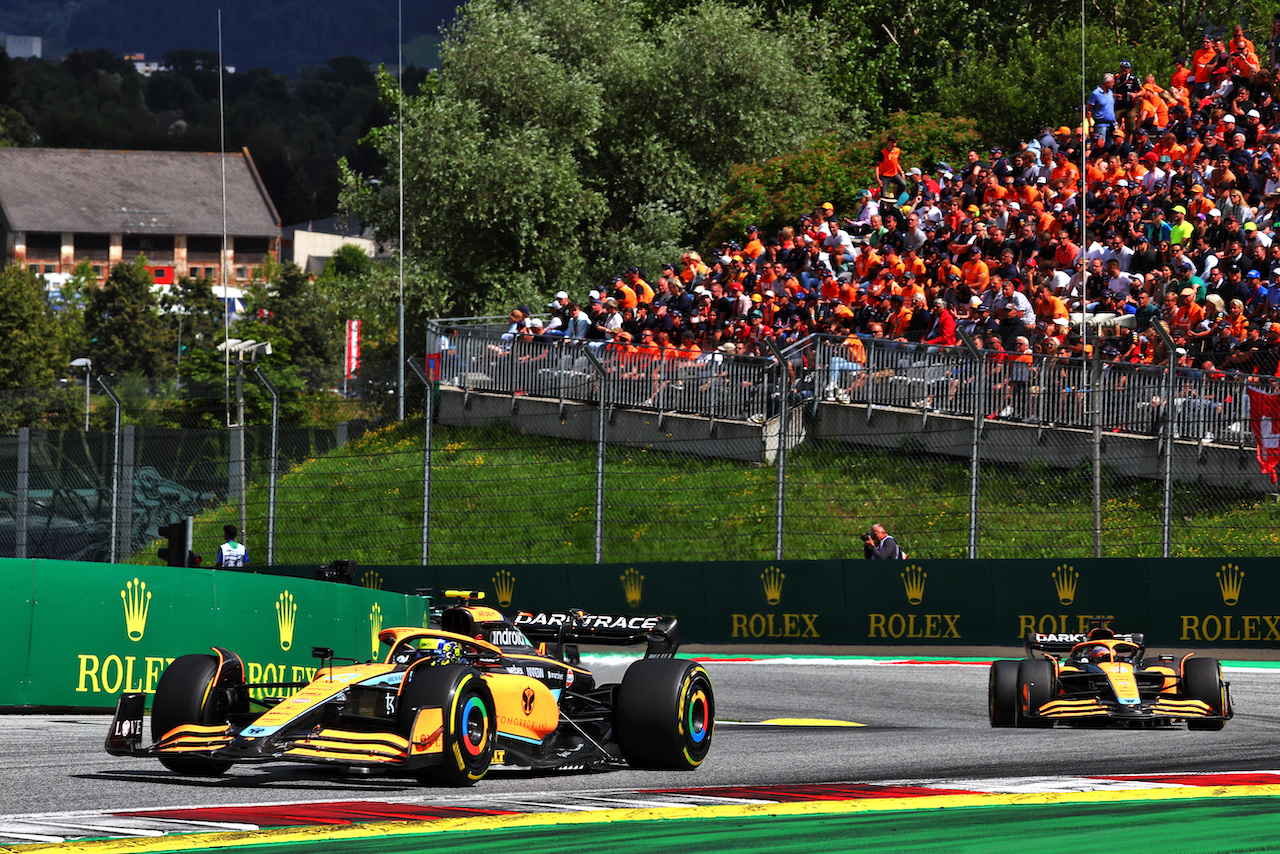GP AUSTRIA, Lando Norris (GBR) McLaren MCL36.
10.07.2022. Formula 1 World Championship, Rd 11, Austrian Grand Prix, Spielberg, Austria, Gara Day.
- www.xpbimages.com, EMail: requests@xpbimages.com © Copyright: Batchelor / XPB Images