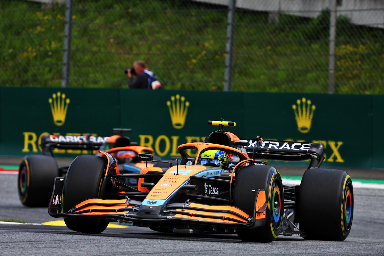 GP AUSTRIA, Lando Norris (GBR) McLaren MCL36.
10.07.2022. Formula 1 World Championship, Rd 11, Austrian Grand Prix, Spielberg, Austria, Gara Day.
- www.xpbimages.com, EMail: requests@xpbimages.com © Copyright: Batchelor / XPB Images