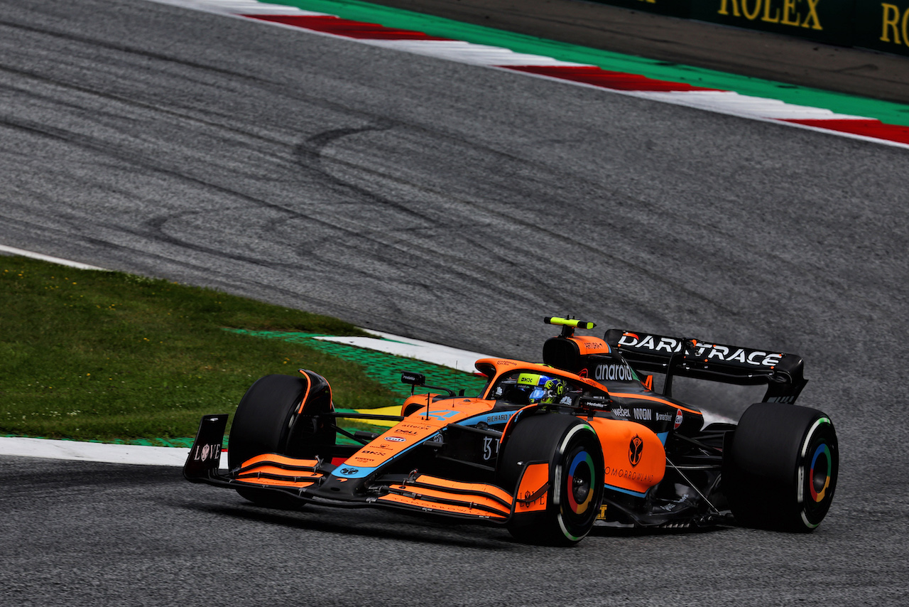 GP AUSTRIA, Lando Norris (GBR) McLaren MCL36.
10.07.2022. Formula 1 World Championship, Rd 11, Austrian Grand Prix, Spielberg, Austria, Gara Day.
- www.xpbimages.com, EMail: requests@xpbimages.com © Copyright: Batchelor / XPB Images