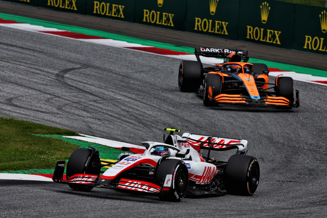 GP AUSTRIA, Mick Schumacher (GER) Haas VF-22.
10.07.2022. Formula 1 World Championship, Rd 11, Austrian Grand Prix, Spielberg, Austria, Gara Day.
- www.xpbimages.com, EMail: requests@xpbimages.com © Copyright: Batchelor / XPB Images
