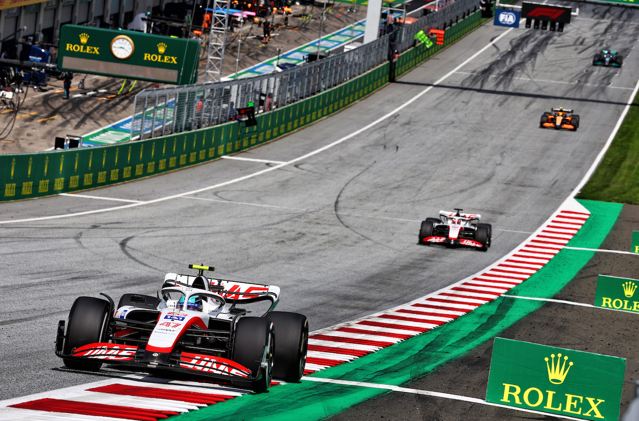 GP AUSTRIA, Mick Schumacher (GER) Haas VF-22.
10.07.2022. Formula 1 World Championship, Rd 11, Austrian Grand Prix, Spielberg, Austria, Gara Day.
- www.xpbimages.com, EMail: requests@xpbimages.com © Copyright: Batchelor / XPB Images