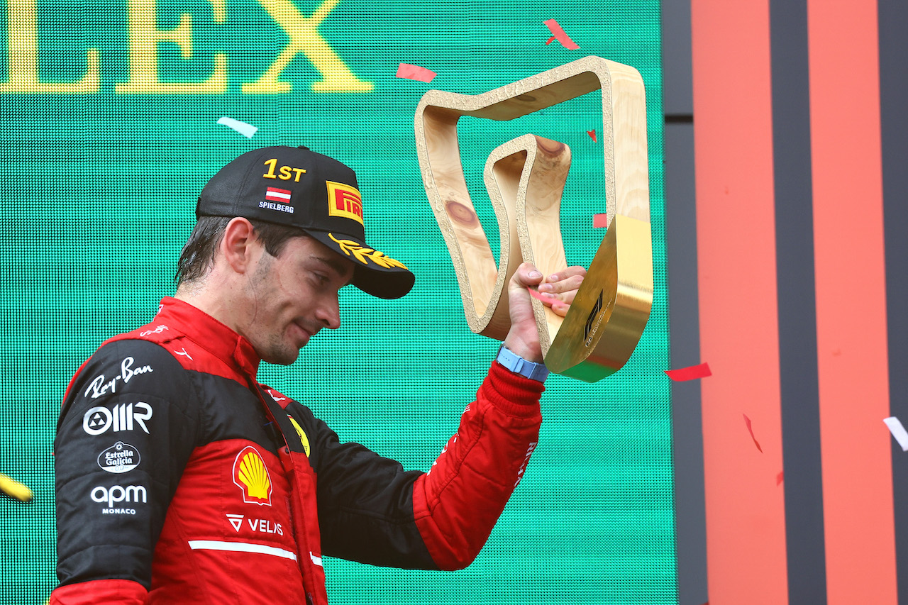 GP AUSTRIA, 1st place Charles Leclerc (MON) Ferrari F1-75.
10.07.2022. Formula 1 World Championship, Rd 11, Austrian Grand Prix, Spielberg, Austria, Gara Day.
- www.xpbimages.com, EMail: requests@xpbimages.com ¬© Copyright: Batchelor / XPB Images