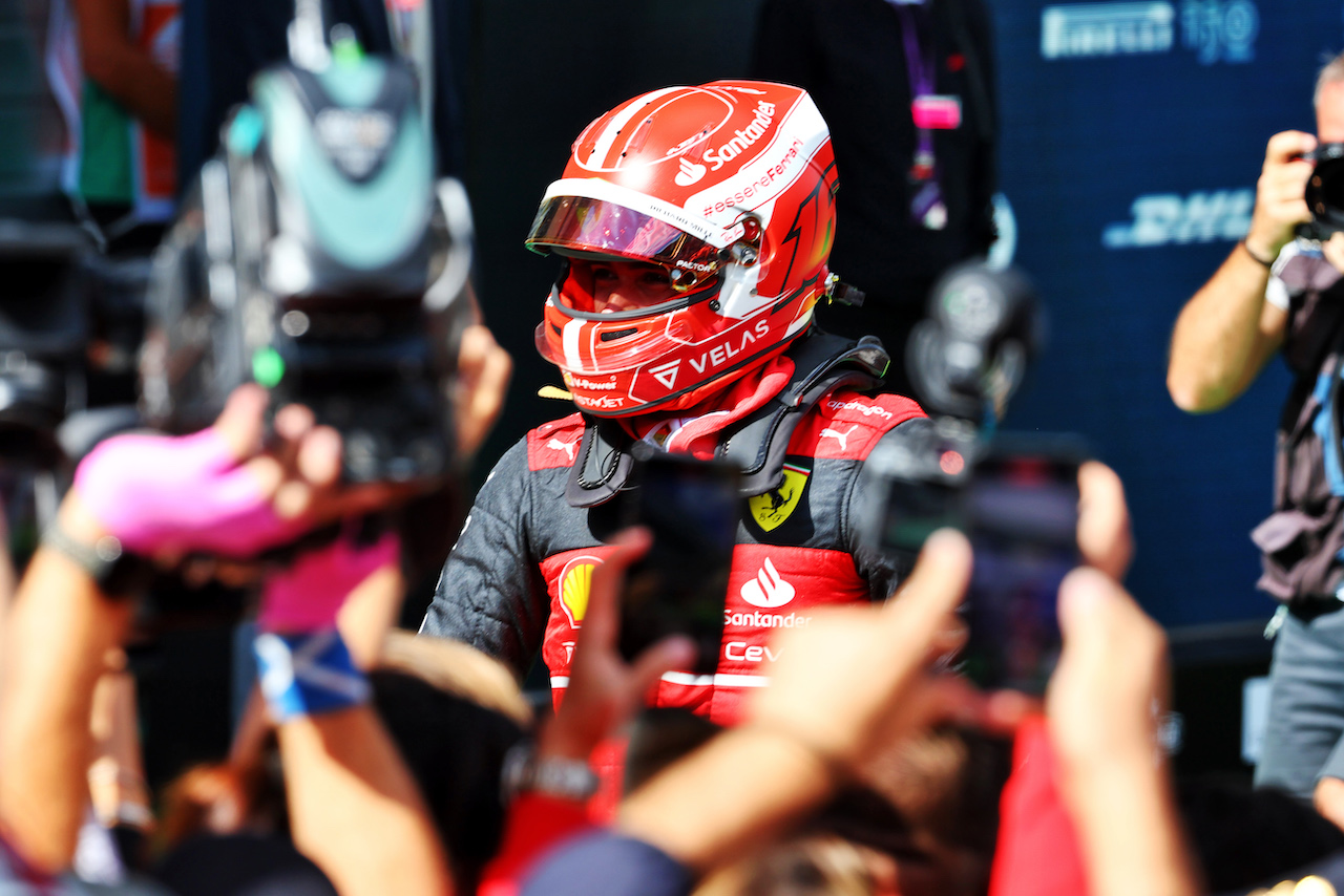GP AUSTRIA, Gara winner Charles Leclerc (MON) Ferrari celebrates in parc ferme.
10.07.2022. Formula 1 World Championship, Rd 11, Austrian Grand Prix, Spielberg, Austria, Gara Day.
- www.xpbimages.com, EMail: requests@xpbimages.com © Copyright: Batchelor / XPB Images