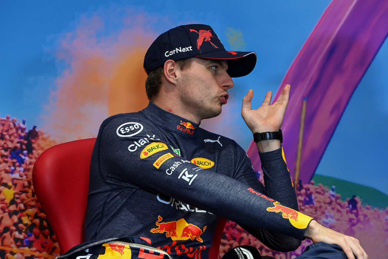 GP AUSTRIA, Max Verstappen (NLD) Red Bull Racing in the post race FIA Press Conference.
10.07.2022. Formula 1 World Championship, Rd 11, Austrian Grand Prix, Spielberg, Austria, Gara Day.
- www.xpbimages.com, EMail: requests@xpbimages.com © Copyright: XPB Images
