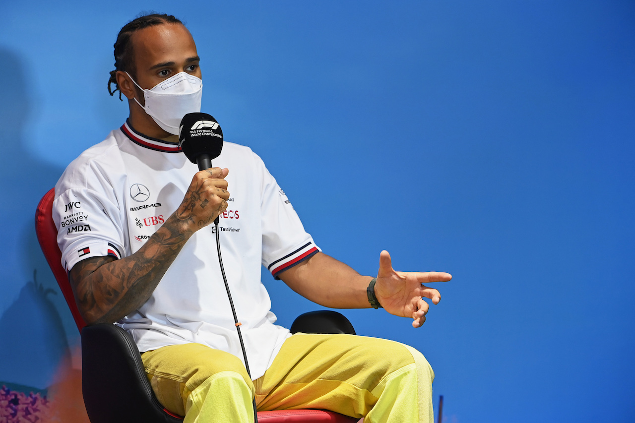 GP AUSTRIA, Lewis Hamilton (GBR) Mercedes AMG F1 in the post race FIA Press Conference.
10.07.2022. Formula 1 World Championship, Rd 11, Austrian Grand Prix, Spielberg, Austria, Gara Day.
- www.xpbimages.com, EMail: requests@xpbimages.com © Copyright: XPB Images