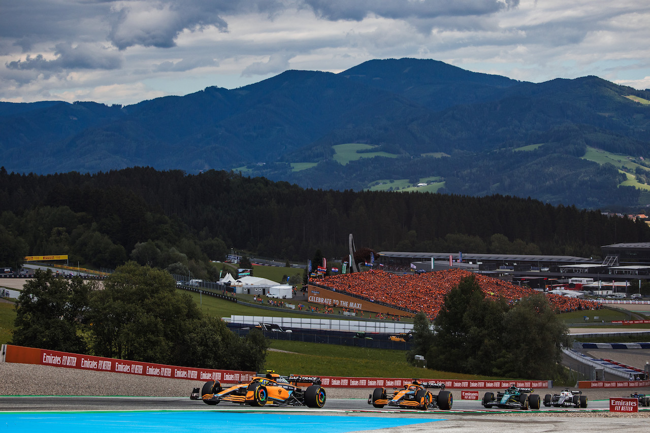 GP AUSTRIA, Lando Norris (GBR) McLaren MCL36.
10.07.2022. Formula 1 World Championship, Rd 11, Austrian Grand Prix, Spielberg, Austria, Gara Day.
- www.xpbimages.com, EMail: requests@xpbimages.com © Copyright: Bearne / XPB Images