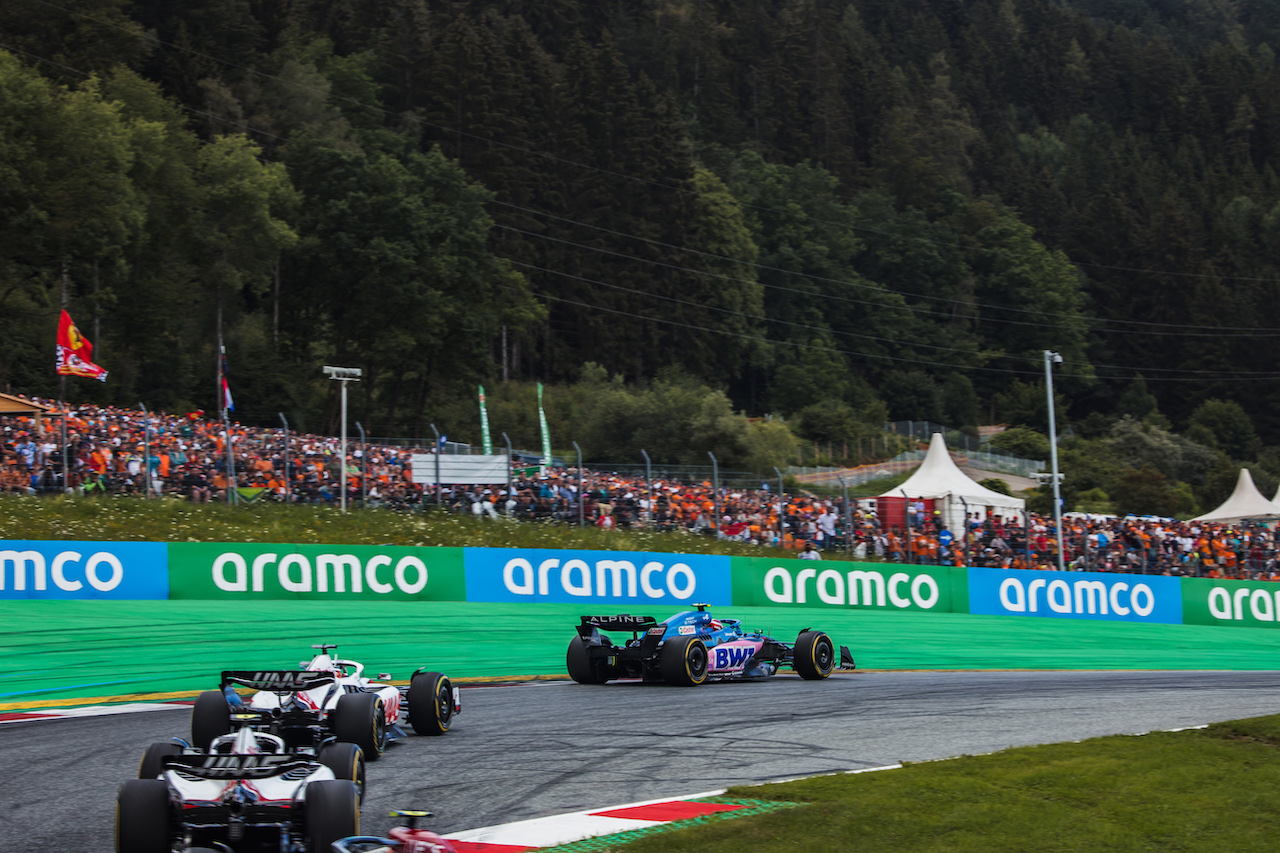 GP AUSTRIA, Esteban Ocon (FRA) Alpine F1 Team A522.
10.07.2022. Formula 1 World Championship, Rd 11, Austrian Grand Prix, Spielberg, Austria, Gara Day.
- www.xpbimages.com, EMail: requests@xpbimages.com © Copyright: Bearne / XPB Images