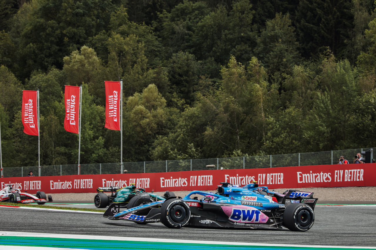 GP AUSTRIA, Fernando Alonso (ESP) Alpine F1 Team A522.
10.07.2022. Formula 1 World Championship, Rd 11, Austrian Grand Prix, Spielberg, Austria, Gara Day.
- www.xpbimages.com, EMail: requests@xpbimages.com © Copyright: Bearne / XPB Images