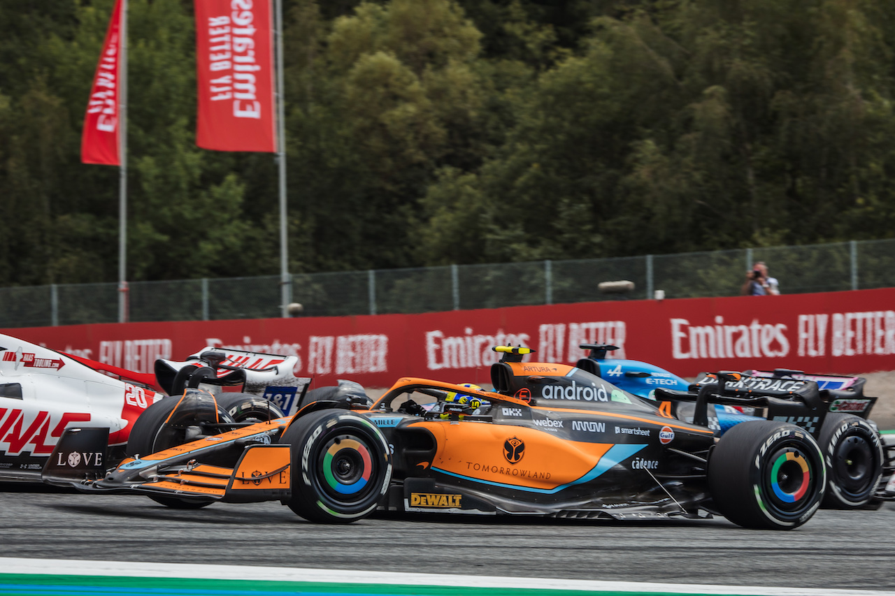 GP AUSTRIA, Lando Norris (GBR) McLaren MCL36.
10.07.2022. Formula 1 World Championship, Rd 11, Austrian Grand Prix, Spielberg, Austria, Gara Day.
- www.xpbimages.com, EMail: requests@xpbimages.com © Copyright: Bearne / XPB Images