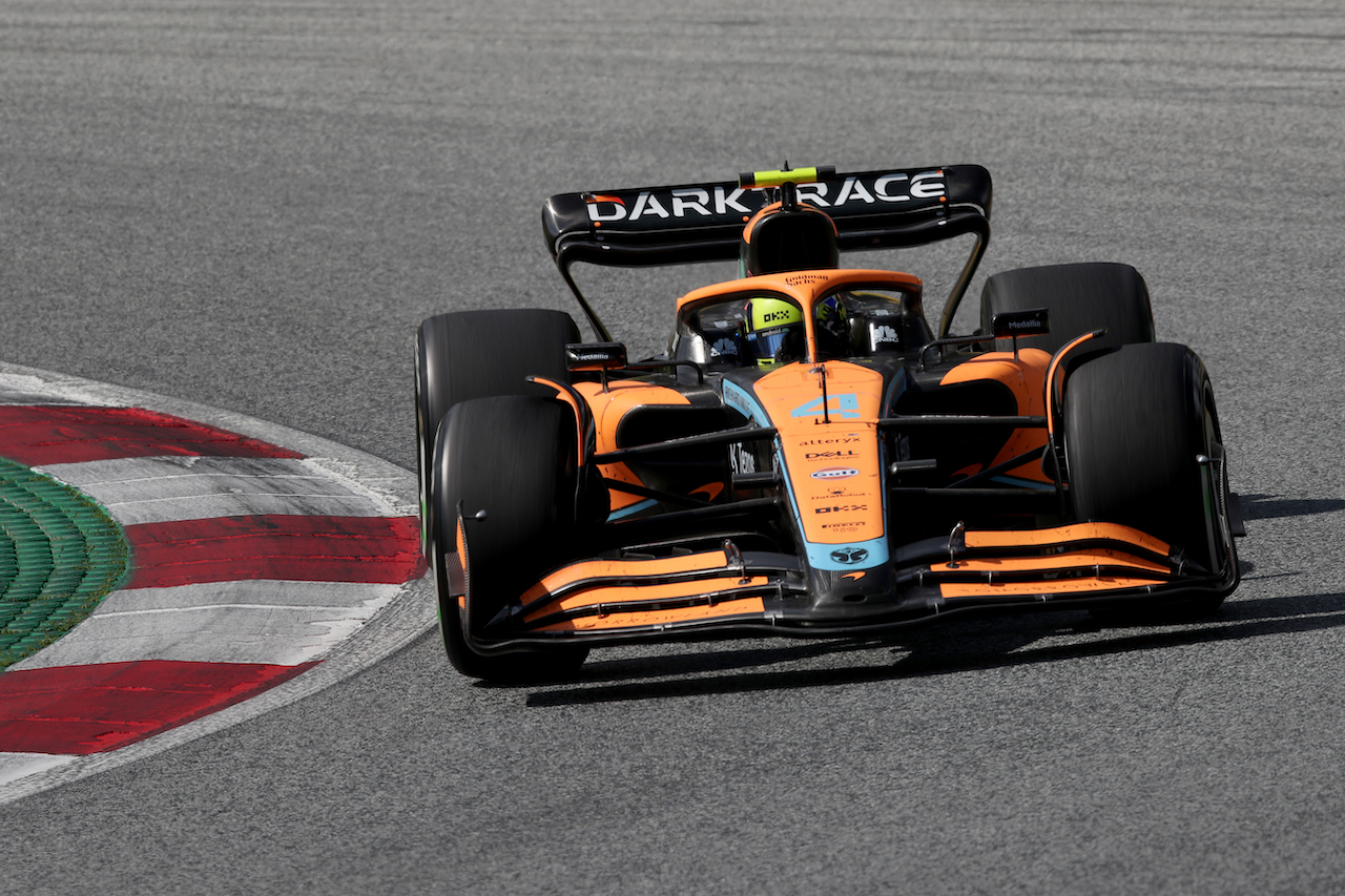 GP AUSTRIA, Lando Norris (GBR) McLaren MCL36.
10.07.2022. Formula 1 World Championship, Rd 11, Austrian Grand Prix, Spielberg, Austria, Gara Day.
 - www.xpbimages.com, EMail: requests@xpbimages.com © Copyright: Coates / XPB Images