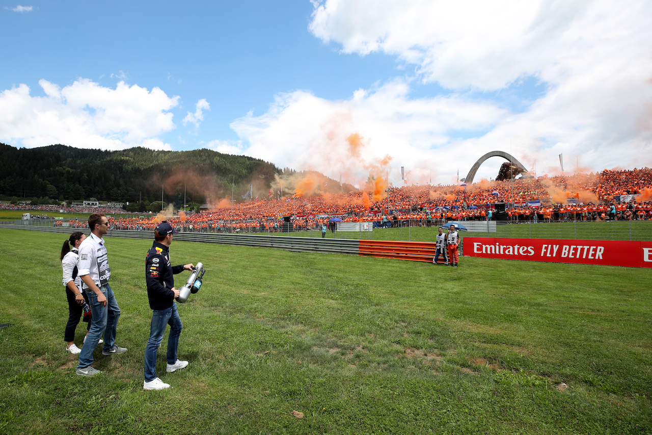 GP AUSTRIA, Max Verstappen (NLD) Red Bull Racing on the drivers parade.
10.07.2022. Formula 1 World Championship, Rd 11, Austrian Grand Prix, Spielberg, Austria, Gara Day.
 - www.xpbimages.com, EMail: requests@xpbimages.com © Copyright: Coates / XPB Images