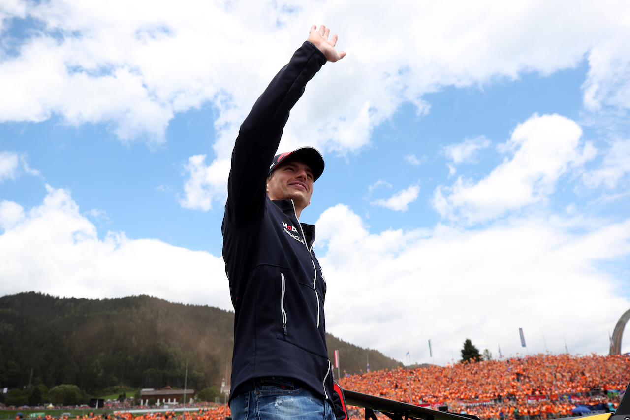 GP AUSTRIA, Max Verstappen (NLD) Red Bull Racing on the drivers parade.
10.07.2022. Formula 1 World Championship, Rd 11, Austrian Grand Prix, Spielberg, Austria, Gara Day.
 - www.xpbimages.com, EMail: requests@xpbimages.com © Copyright: Coates / XPB Images