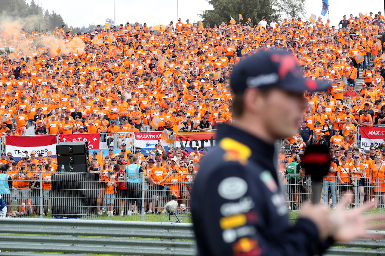 GP AUSTRIA, Max Verstappen (NLD) Red Bull Racing on the drivers parade.
10.07.2022. Formula 1 World Championship, Rd 11, Austrian Grand Prix, Spielberg, Austria, Gara Day.
 - www.xpbimages.com, EMail: requests@xpbimages.com © Copyright: Coates / XPB Images