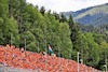 GP AUSTRIA, Circuit Atmosfera - fans in the grandstands.
10.07.2022. Formula 1 World Championship, Rd 11, Austrian Grand Prix, Spielberg, Austria, Gara Day.
 - www.xpbimages.com, EMail: requests@xpbimages.com © Copyright: Coates / XPB Images
