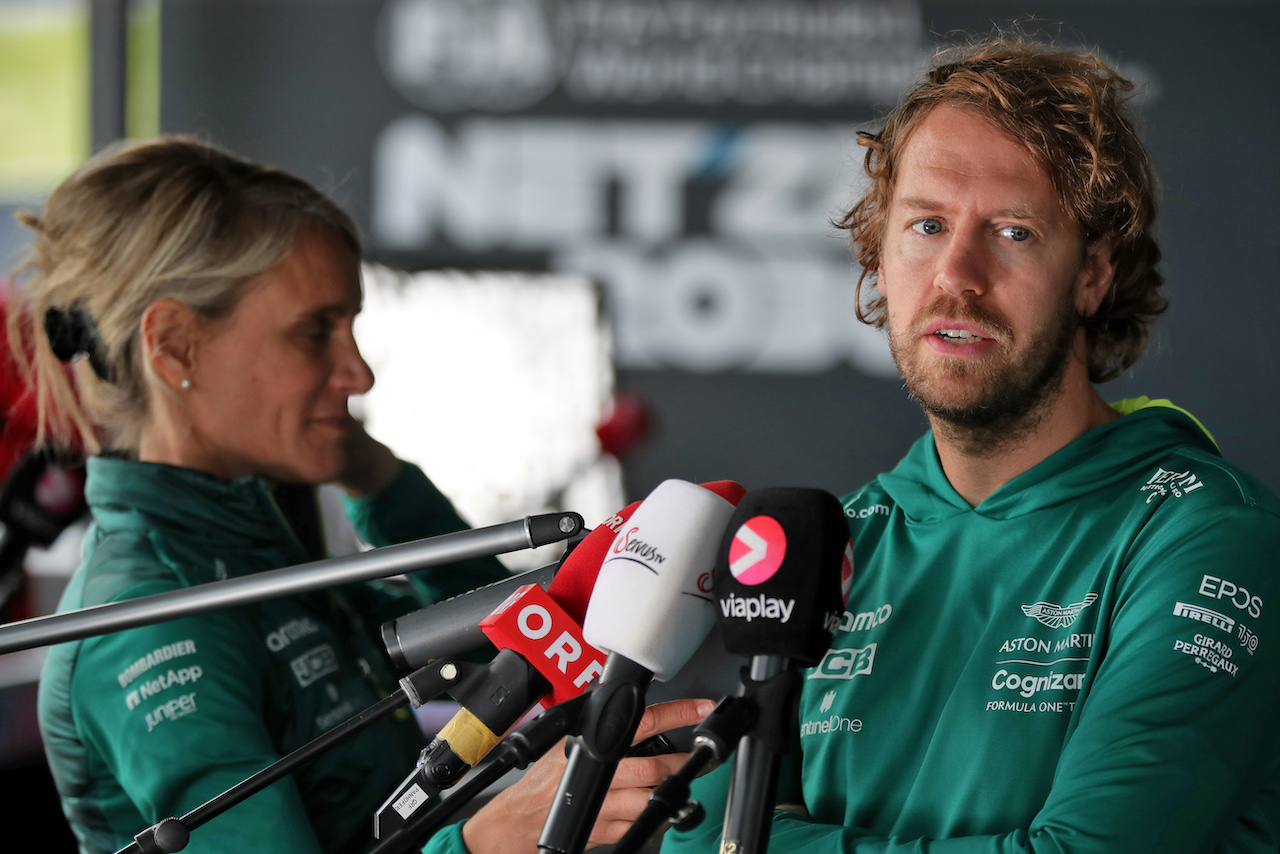 GP AUSTRIA, Sebastian Vettel (GER) Aston Martin F1 Team.
07.07.2022. Formula 1 World Championship, Rd 11, Austrian Grand Prix, Spielberg, Austria, Preparation Day.
 - www.xpbimages.com, EMail: requests@xpbimages.com © Copyright: Coates / XPB Images
