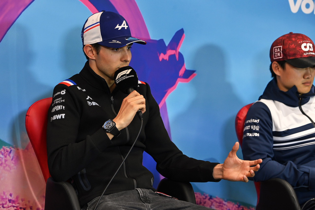 GP AUSTRIA, Esteban Ocon (FRA) Alpine F1 Team in the FIA Press Conference.
07.07.2022. Formula 1 World Championship, Rd 11, Austrian Grand Prix, Spielberg, Austria, Preparation Day.
- www.xpbimages.com, EMail: requests@xpbimages.com © Copyright: XPB Images