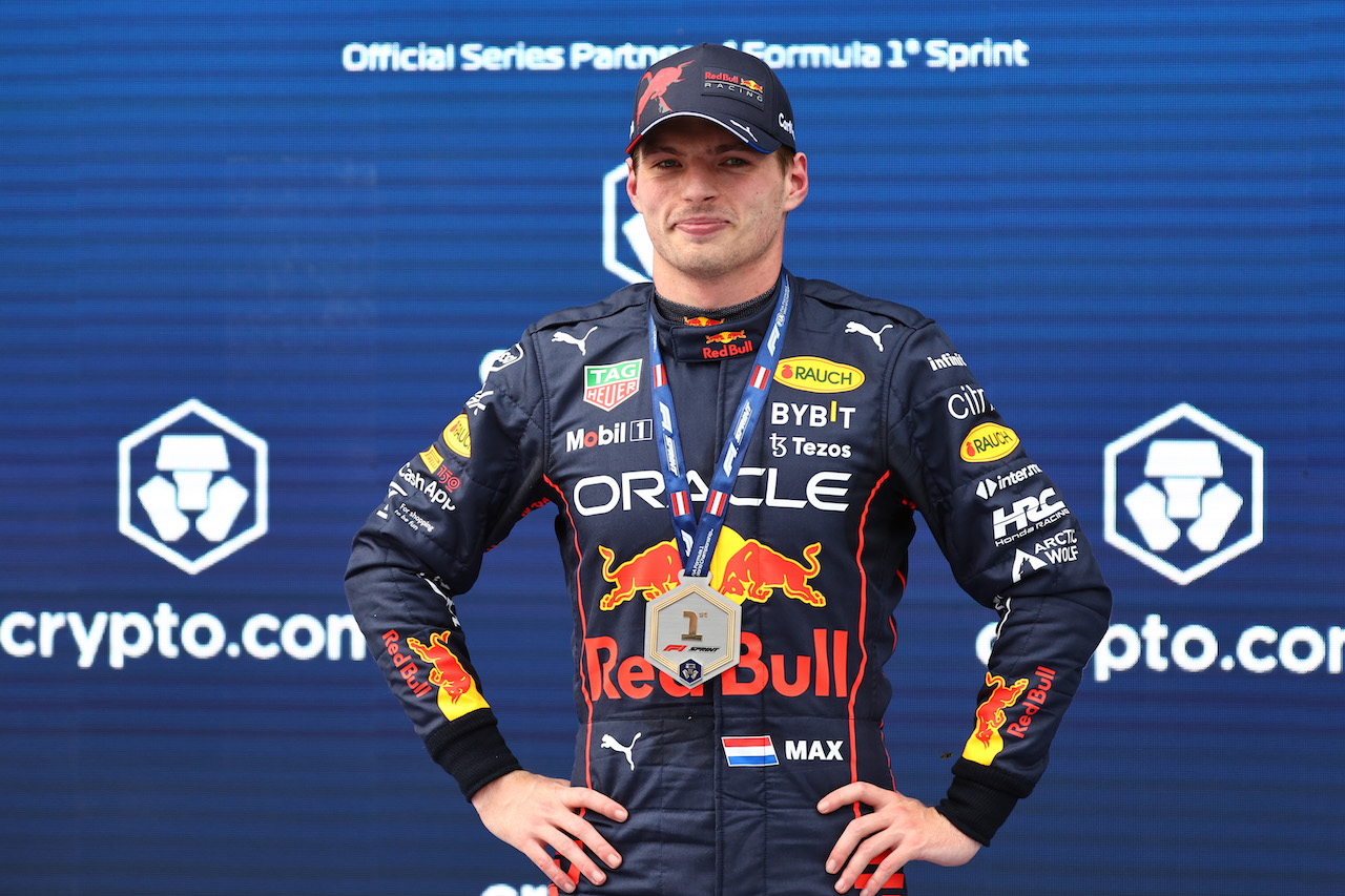 GP AUSTRIA, 1st for Max Verstappen (NLD) Red Bull Racing.
09.07.2022. Formula 1 World Championship, Rd 11, Austrian Grand Prix, Spielberg, Austria, Sprint Day.
- www.xpbimages.com, EMail: requests@xpbimages.com © Copyright: Batchelor / XPB Images