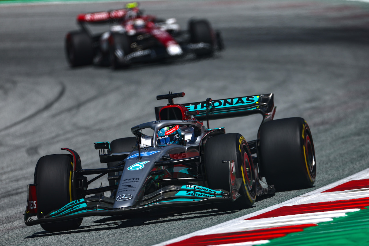 GP AUSTRIA, George Russell (GBR), Mercedes AMG F1 
08.07.2022. Formula 1 World Championship, Rd 11, Austrian Grand Prix, Spielberg, Austria, Qualifiche Day.
- www.xpbimages.com, EMail: requests@xpbimages.com © Copyright: Charniaux / XPB Images