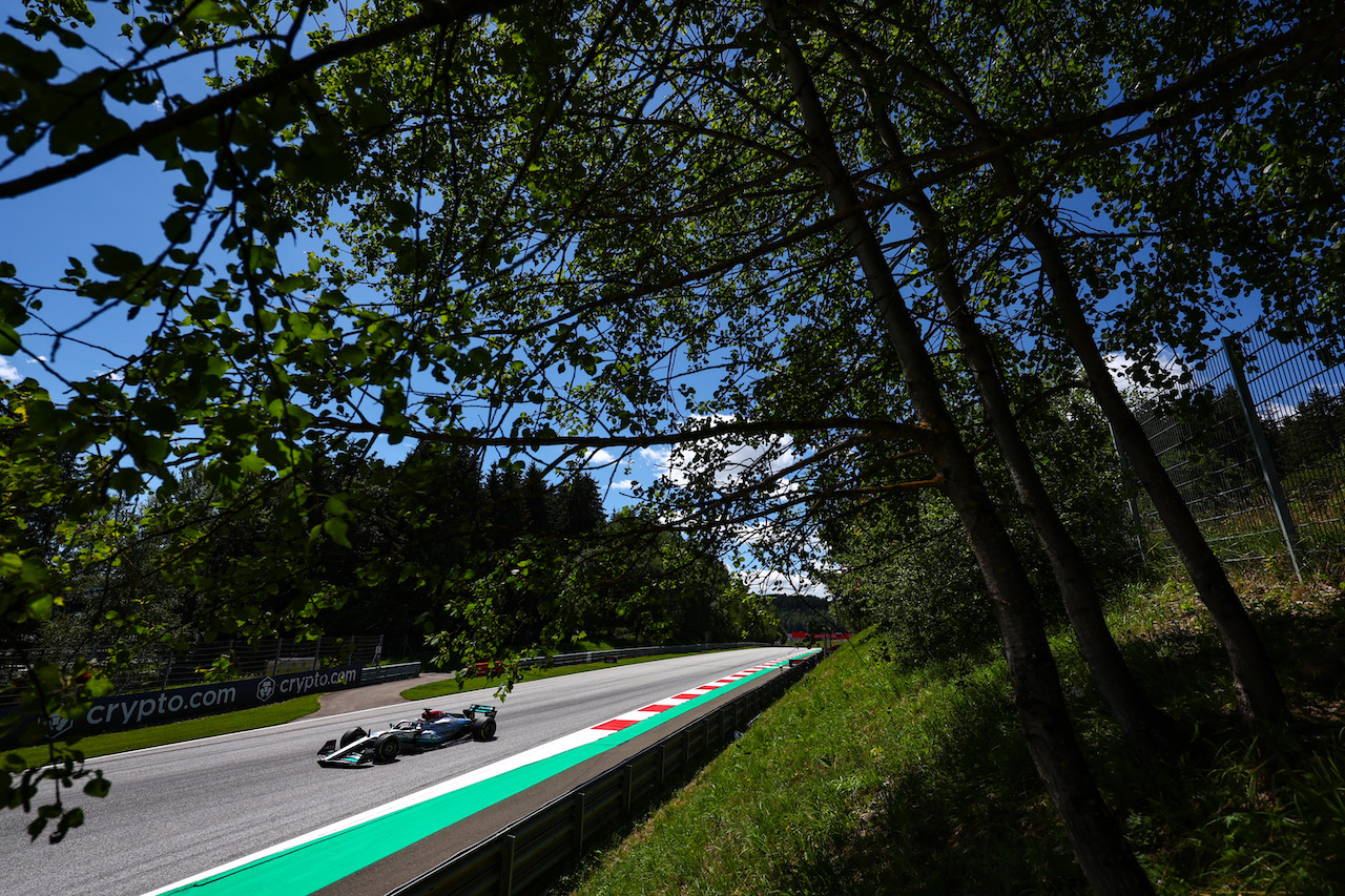 GP AUSTRIA, George Russell (GBR), Mercedes AMG F1 
08.07.2022. Formula 1 World Championship, Rd 11, Austrian Grand Prix, Spielberg, Austria, Qualifiche Day.
- www.xpbimages.com, EMail: requests@xpbimages.com © Copyright: Charniaux / XPB Images