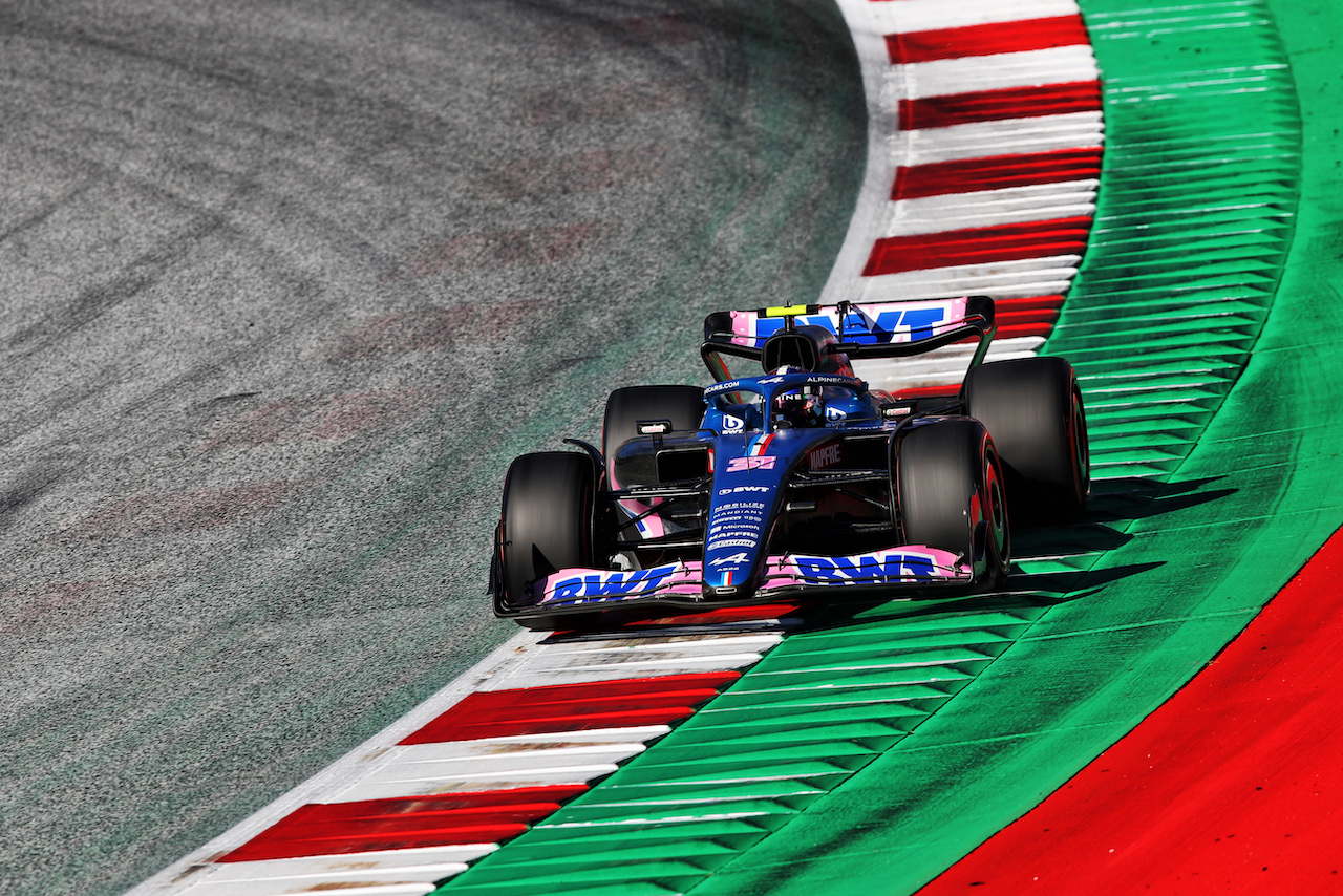 GP AUSTRIA, Esteban Ocon (FRA) Alpine F1 Team A522.
08.07.2022. Formula 1 World Championship, Rd 11, Austrian Grand Prix, Spielberg, Austria, Qualifiche Day.
 - www.xpbimages.com, EMail: requests@xpbimages.com © Copyright: Coates / XPB Images