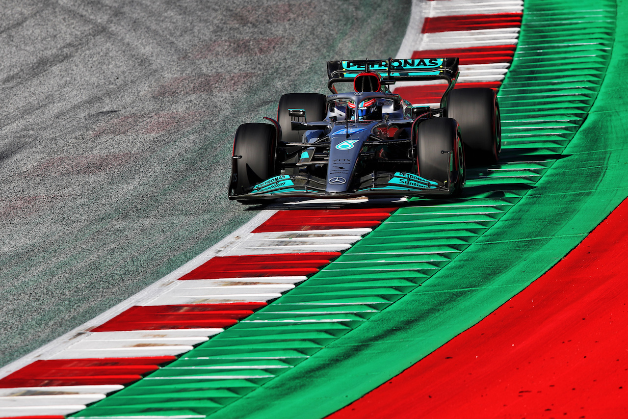 GP AUSTRIA, George Russell (GBR) Mercedes AMG F1 W13.
08.07.2022. Formula 1 World Championship, Rd 11, Austrian Grand Prix, Spielberg, Austria, Qualifiche Day.
 - www.xpbimages.com, EMail: requests@xpbimages.com © Copyright: Coates / XPB Images