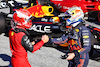 GP AUSTRIA, Max Verstappen (NLD) Red Bull Racing (Right) celebrates being fastest in qualifying in parc ferme with Charles Leclerc (MON) Ferrari.
08.07.2022. Formula 1 World Championship, Rd 11, Austrian Grand Prix, Spielberg, Austria, Qualifiche Day.
- www.xpbimages.com, EMail: requests@xpbimages.com © Copyright: Batchelor / XPB Images