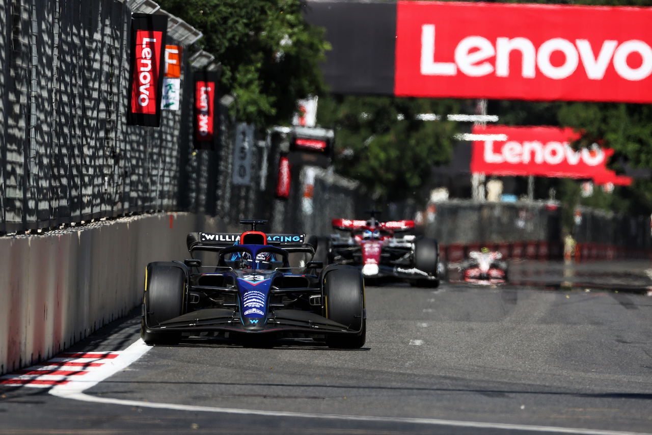 GP AZERBAIJAN, Alexander Albon (THA) Williams Racing FW44.
12.06.2022. Formula 1 World Championship, Rd 8, Azerbaijan Grand Prix, Baku Street Circuit, Azerbaijan, Gara Day.
- www.xpbimages.com, EMail: requests@xpbimages.com © Copyright: Charniaux / XPB Images