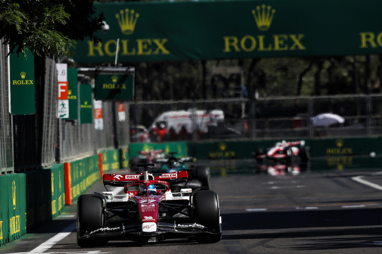 GP AZERBAIJAN, Valtteri Bottas (FIN) Alfa Romeo F1 Team C42.
12.06.2022. Formula 1 World Championship, Rd 8, Azerbaijan Grand Prix, Baku Street Circuit, Azerbaijan, Gara Day.
 - www.xpbimages.com, EMail: requests@xpbimages.com © Copyright: Coates / XPB Images