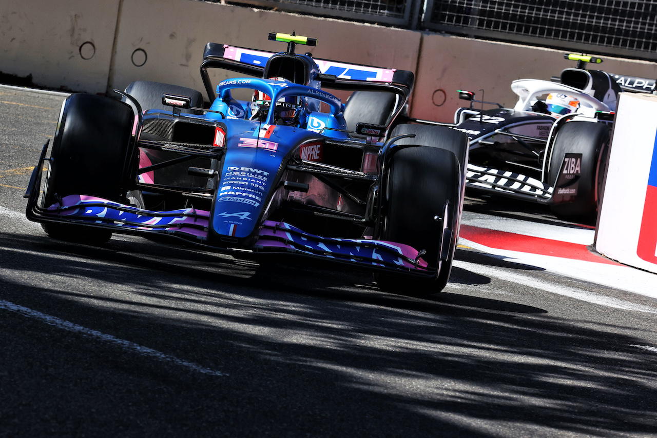 GP AZERBAIJAN, Esteban Ocon (FRA) Alpine F1 Team A522.
12.06.2022. Formula 1 World Championship, Rd 8, Azerbaijan Grand Prix, Baku Street Circuit, Azerbaijan, Gara Day.
 - www.xpbimages.com, EMail: requests@xpbimages.com © Copyright: Coates / XPB Images