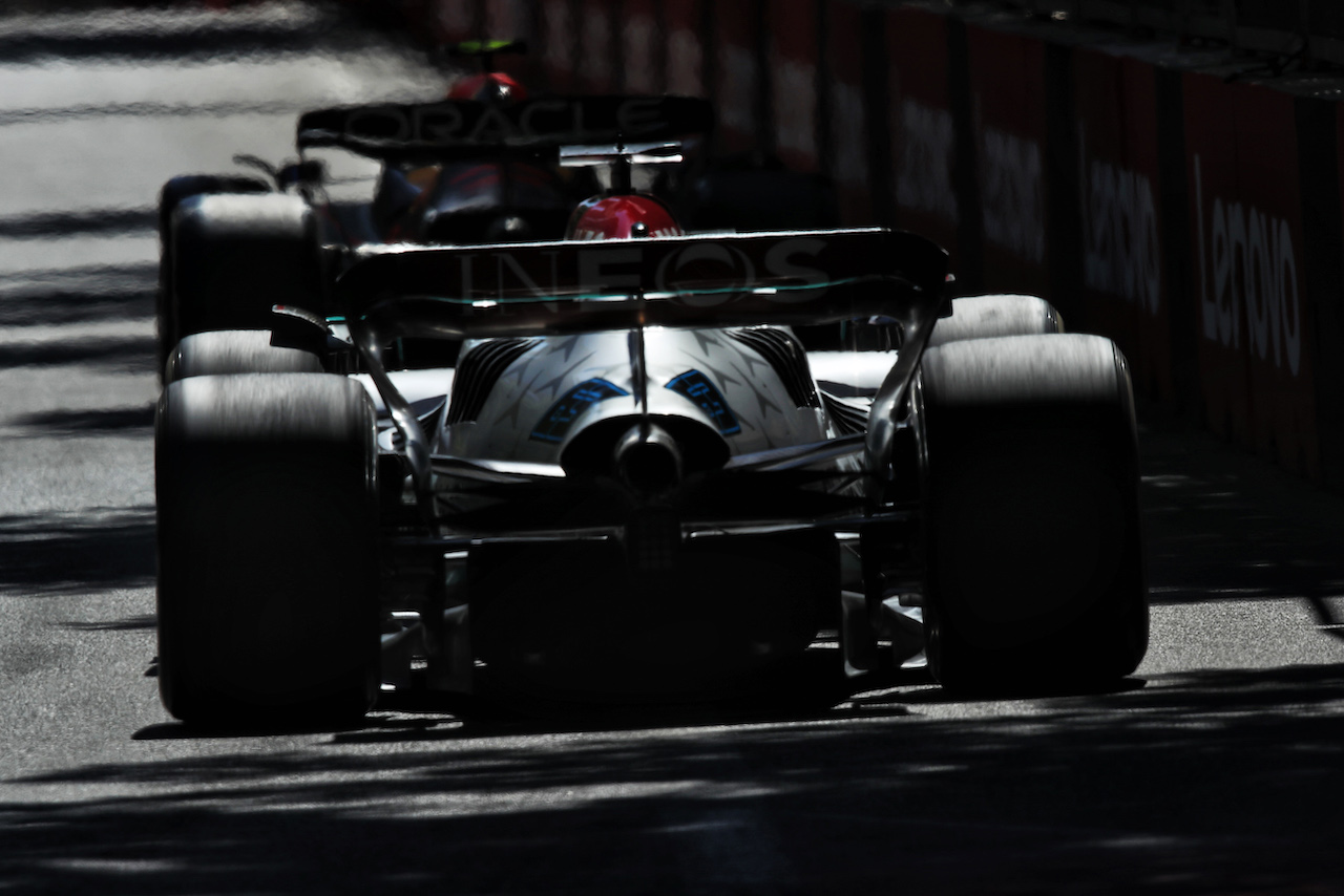 GP AZERBAIJAN, George Russell (GBR) Mercedes AMG F1 W13.
12.06.2022. Formula 1 World Championship, Rd 8, Azerbaijan Grand Prix, Baku Street Circuit, Azerbaijan, Gara Day.
 - www.xpbimages.com, EMail: requests@xpbimages.com © Copyright: Coates / XPB Images