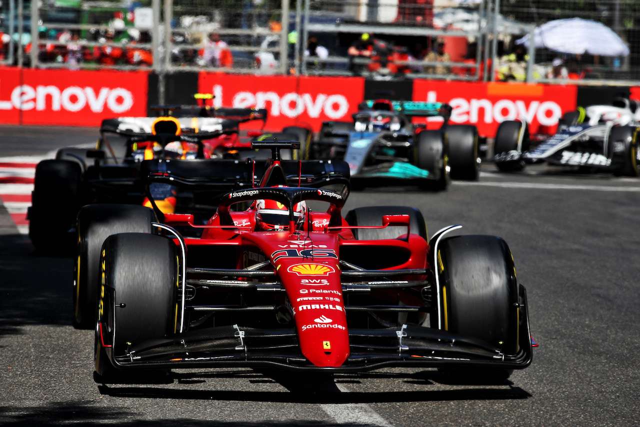 GP AZERBAIJAN, Charles Leclerc (MON) Ferrari F1-75.
12.06.2022. Formula 1 World Championship, Rd 8, Azerbaijan Grand Prix, Baku Street Circuit, Azerbaijan, Gara Day.
 - www.xpbimages.com, EMail: requests@xpbimages.com © Copyright: Coates / XPB Images