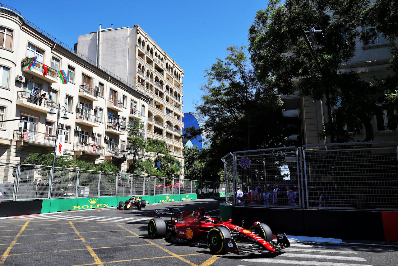 GP AZERBAIJAN, Charles Leclerc (MON) Ferrari F1-75.
12.06.2022. Formula 1 World Championship, Rd 8, Azerbaijan Grand Prix, Baku Street Circuit, Azerbaijan, Gara Day.
 - www.xpbimages.com, EMail: requests@xpbimages.com © Copyright: Coates / XPB Images