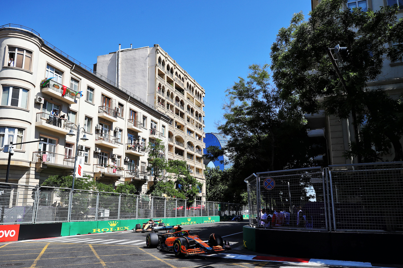 GP AZERBAIJAN, Lando Norris (GBR) McLaren MCL36.
12.06.2022. Formula 1 World Championship, Rd 8, Azerbaijan Grand Prix, Baku Street Circuit, Azerbaijan, Gara Day.
 - www.xpbimages.com, EMail: requests@xpbimages.com © Copyright: Coates / XPB Images