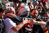 GP AZERBAIJAN, Gara winner Max Verstappen (NLD) Red Bull Racing celebrates in parc ferme with Dr Helmut Marko (AUT) Red Bull Motorsport Consultant e the team.
12.06.2022. Formula 1 World Championship, Rd 8, Azerbaijan Grand Prix, Baku Street Circuit, Azerbaijan, Gara Day.
 - www.xpbimages.com, EMail: requests@xpbimages.com © Copyright: Coates / XPB Images