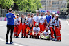 GP AZERBAIJAN, Esteban Ocon (FRA) Alpine F1 Team with marshals on the circuit.
09.06.2022. Formula 1 World Championship, Rd 8, Azerbaijan Grand Prix, Baku Street Circuit, Azerbaijan, Preparation Day.
- www.xpbimages.com, EMail: requests@xpbimages.com © Copyright: Charniaux / XPB Images