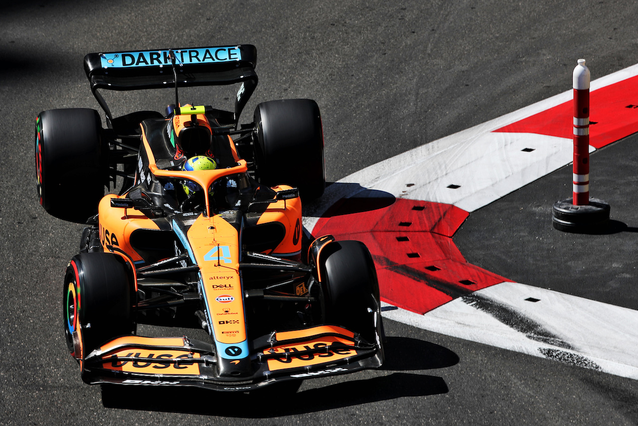 GP AZERBAIJAN, Lando Norris (GBR) McLaren MCL36.
11.06.2022. Formula 1 World Championship, Rd 8, Azerbaijan Grand Prix, Baku Street Circuit, Azerbaijan, Qualifiche Day.
 - www.xpbimages.com, EMail: requests@xpbimages.com © Copyright: Coates / XPB Images