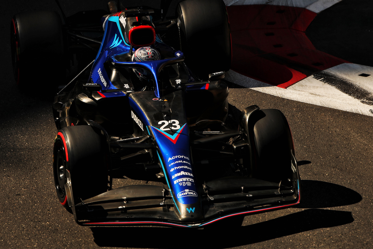 GP AZERBAIJAN, Alexander Albon (THA) Williams Racing FW44.
11.06.2022. Formula 1 World Championship, Rd 8, Azerbaijan Grand Prix, Baku Street Circuit, Azerbaijan, Qualifiche Day.
 - www.xpbimages.com, EMail: requests@xpbimages.com © Copyright: Coates / XPB Images