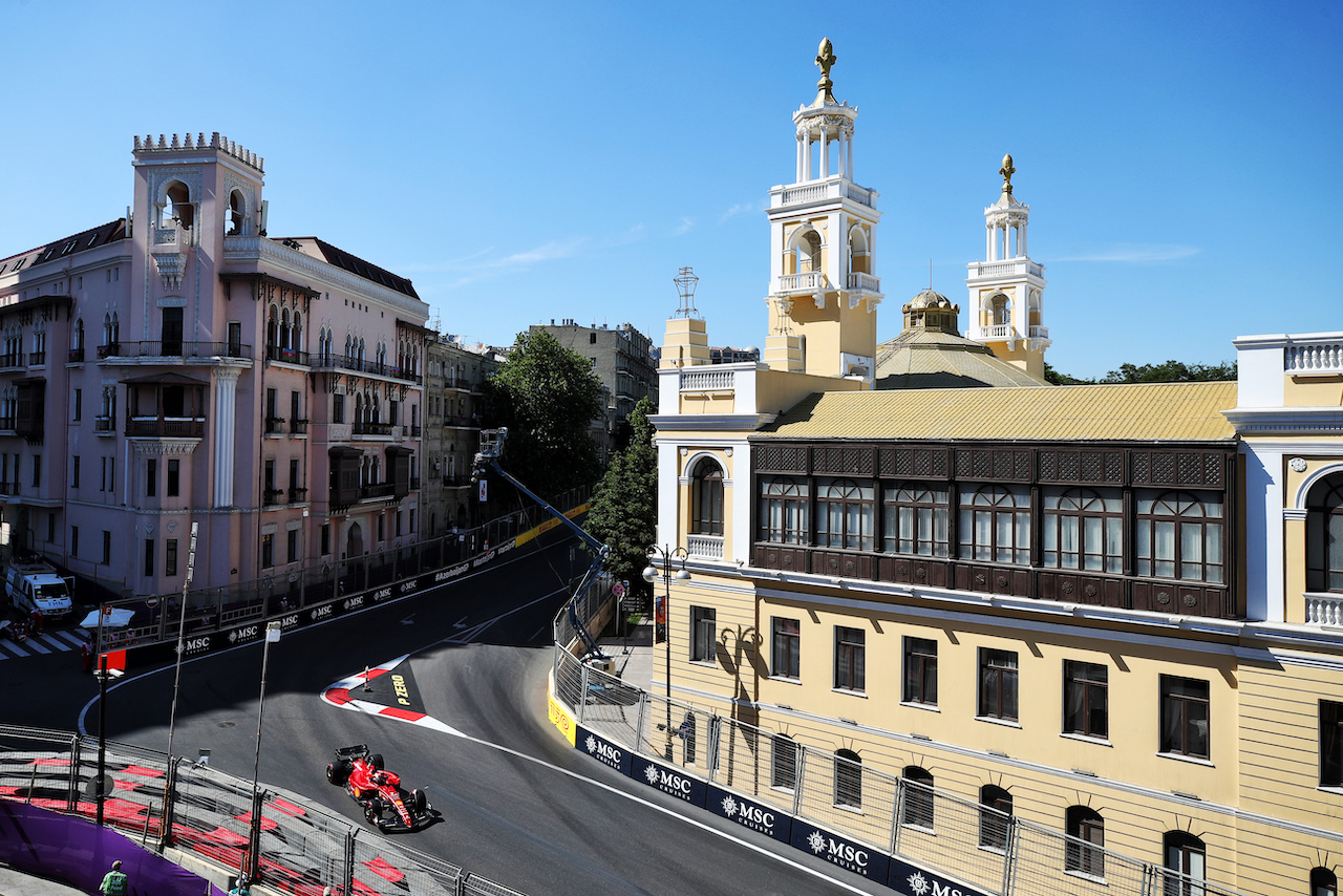 GP AZERBAIJAN, Charles Leclerc (MON) Ferrari F1-75.
11.06.2022. Formula 1 World Championship, Rd 8, Azerbaijan Grand Prix, Baku Street Circuit, Azerbaijan, Qualifiche Day.
 - www.xpbimages.com, EMail: requests@xpbimages.com © Copyright: Coates / XPB Images