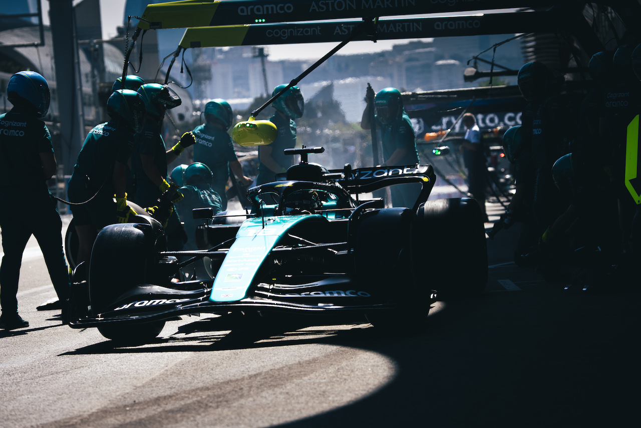 GP AZERBAIJAN, Lance Stroll (CDN) Aston Martin F1 Team AMR22.
11.06.2022. Formula 1 World Championship, Rd 8, Azerbaijan Grand Prix, Baku Street Circuit, Azerbaijan, Qualifiche Day.
- www.xpbimages.com, EMail: requests@xpbimages.com © Copyright: Bearne / XPB Images