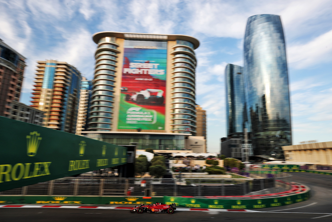 GP AZERBAIJAN, Charles Leclerc (MON) Ferrari F1-75.
11.06.2022. Formula 1 World Championship, Rd 8, Azerbaijan Grand Prix, Baku Street Circuit, Azerbaijan, Qualifiche Day.
 - www.xpbimages.com, EMail: requests@xpbimages.com © Copyright: Coates / XPB Images