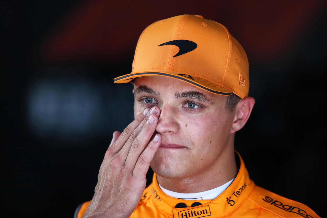 GP AZERBAIJAN, Lando Norris (GBR) McLaren.
11.06.2022. Formula 1 World Championship, Rd 8, Azerbaijan Grand Prix, Baku Street Circuit, Azerbaijan, Qualifiche Day.
 - www.xpbimages.com, EMail: requests@xpbimages.com © Copyright: Coates / XPB Images