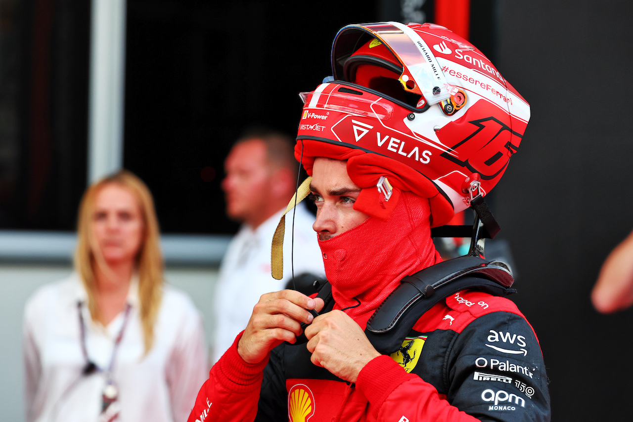 GP AZERBAIJAN, Pole sitter Charles Leclerc (MON) Ferrari in qualifying parc ferme.
11.06.2022. Formula 1 World Championship, Rd 8, Azerbaijan Grand Prix, Baku Street Circuit, Azerbaijan, Qualifiche Day.
- www.xpbimages.com, EMail: requests@xpbimages.com © Copyright: Batchelor / XPB Images