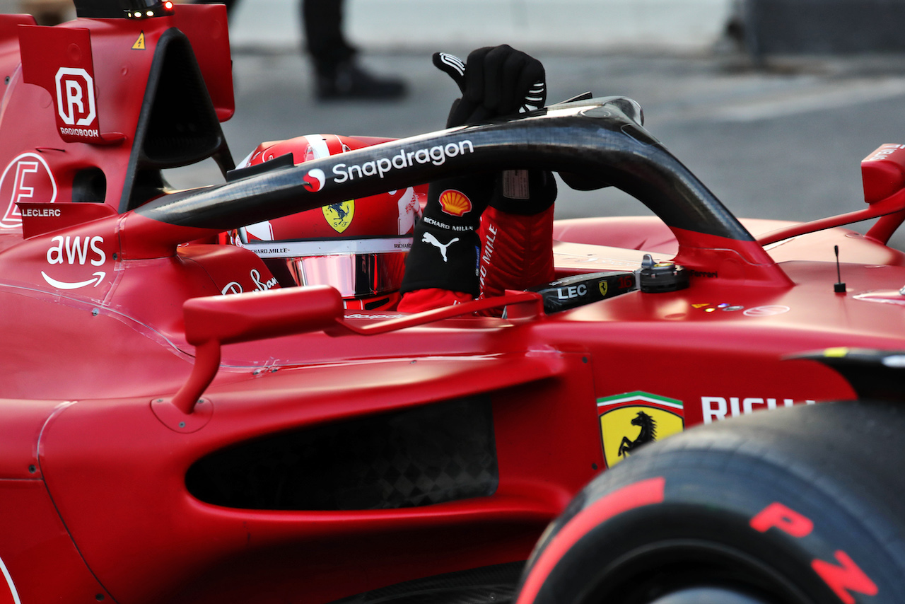 GP AZERBAIJAN, Pole sitter Charles Leclerc (MON) Ferrari F1-75 in qualifying parc ferme.
11.06.2022. Formula 1 World Championship, Rd 8, Azerbaijan Grand Prix, Baku Street Circuit, Azerbaijan, Qualifiche Day.
 - www.xpbimages.com, EMail: requests@xpbimages.com © Copyright: Coates / XPB Images