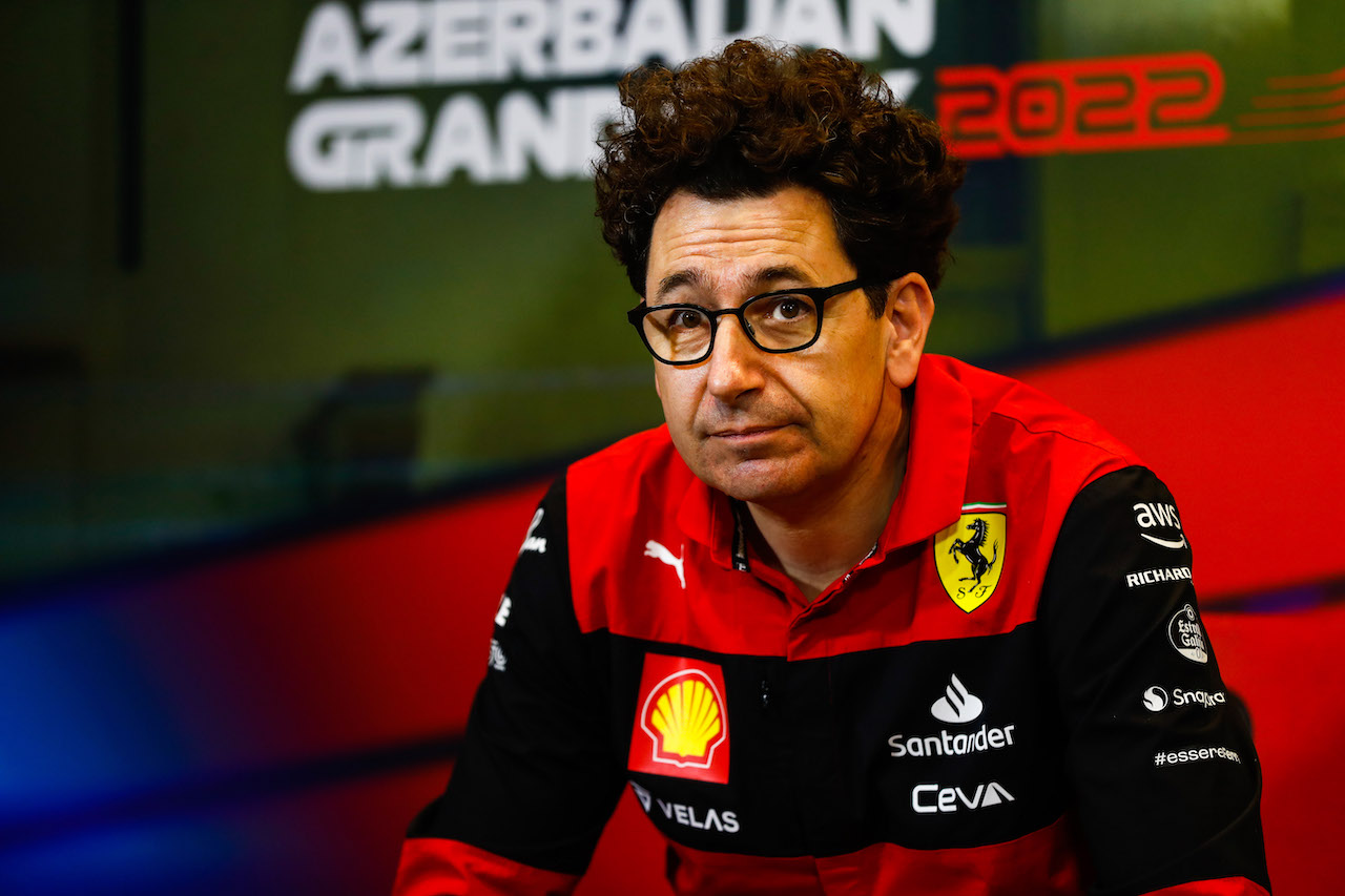 GP AZERBAIJAN, Mattia Binotto (ITA) Ferrari Team Principal in the FIA Press Conference.
11.06.2022. Formula 1 World Championship, Rd 8, Azerbaijan Grand Prix, Baku Street Circuit, Azerbaijan, Qualifiche Day.
- www.xpbimages.com, EMail: requests@xpbimages.com © Copyright: XPB Images