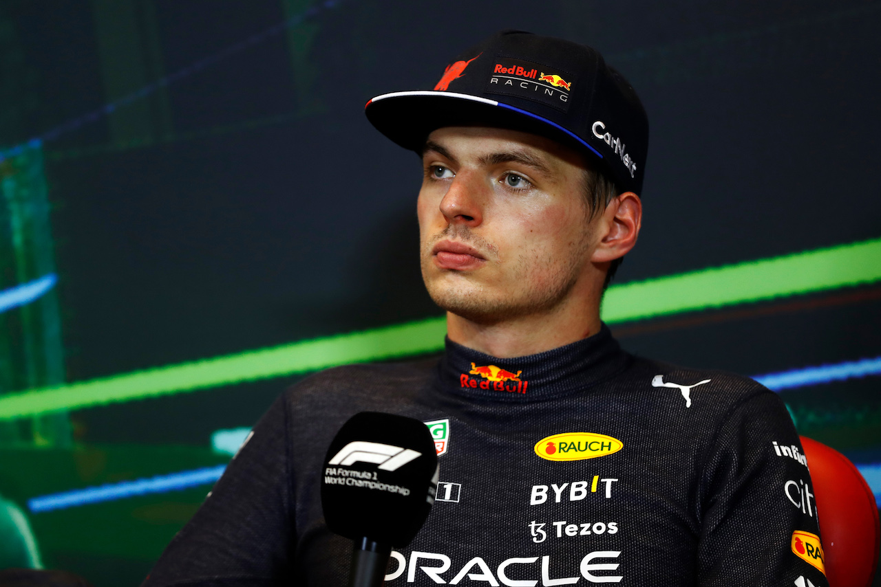 GP AZERBAIJAN, Max Verstappen (NLD) Red Bull Racing in the post qualifying FIA Press Conference.
11.06.2022. Formula 1 World Championship, Rd 8, Azerbaijan Grand Prix, Baku Street Circuit, Azerbaijan, Qualifiche Day.
- www.xpbimages.com, EMail: requests@xpbimages.com © Copyright: XPB Images