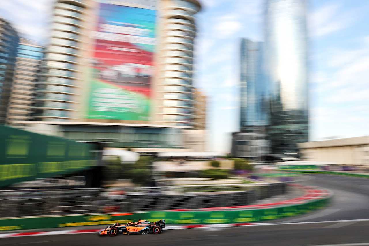 GP AZERBAIJAN, Daniel Ricciardo (AUS) McLaren MCL36.
11.06.2022. Formula 1 World Championship, Rd 8, Azerbaijan Grand Prix, Baku Street Circuit, Azerbaijan, Qualifiche Day.
 - www.xpbimages.com, EMail: requests@xpbimages.com © Copyright: Coates / XPB Images