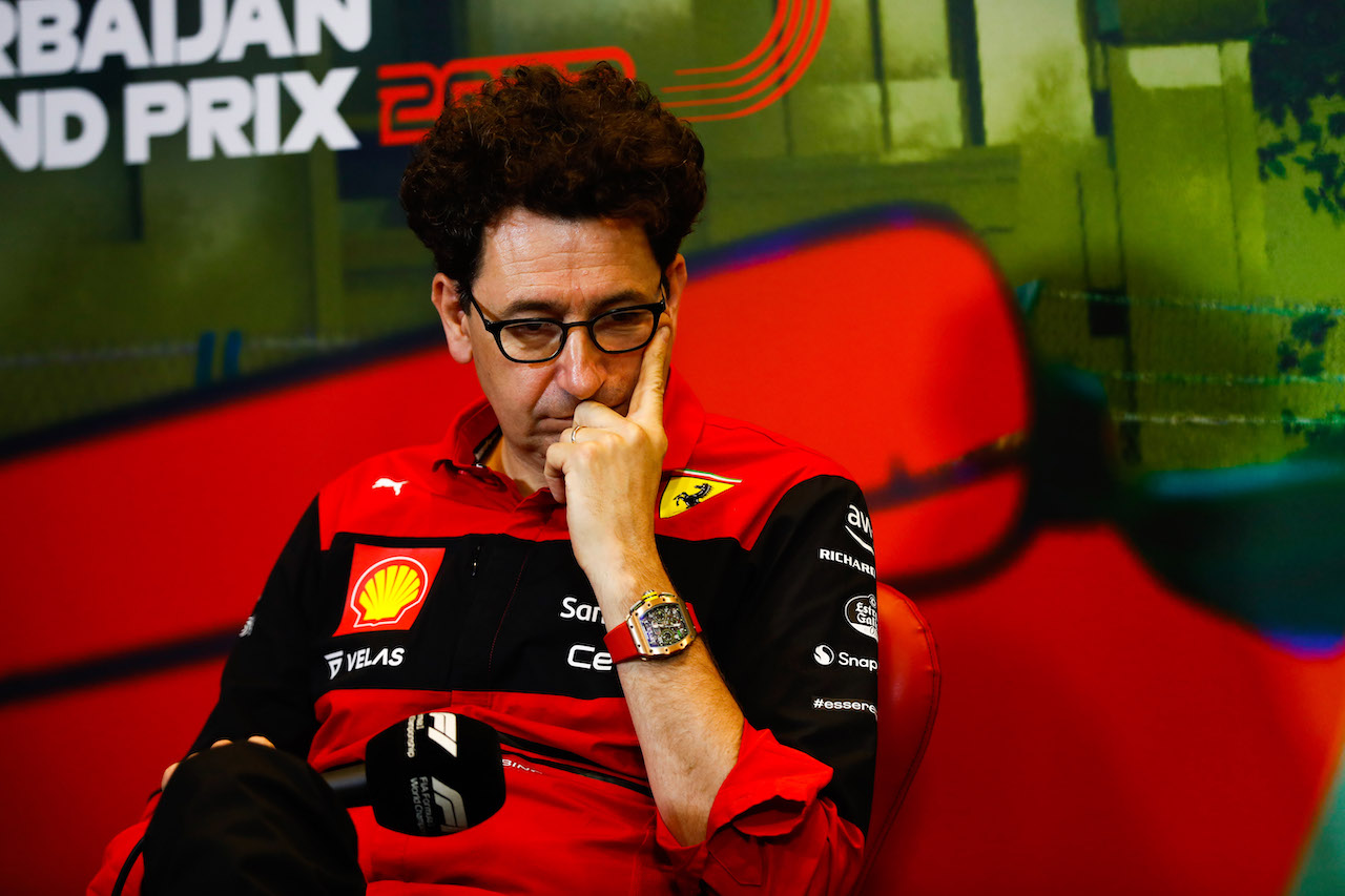 GP AZERBAIJAN, Mattia Binotto (ITA) Ferrari Team Principal in the FIA Press Conference.
11.06.2022. Formula 1 World Championship, Rd 8, Azerbaijan Grand Prix, Baku Street Circuit, Azerbaijan, Qualifiche Day.
- www.xpbimages.com, EMail: requests@xpbimages.com © Copyright: XPB Images
